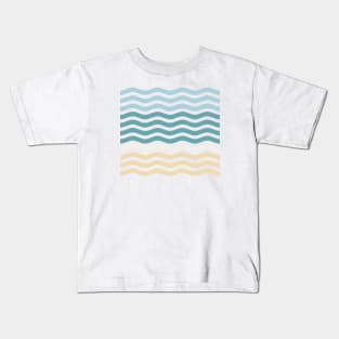 Sand Sea Sky - Summer Color Waves Kids T-Shirt